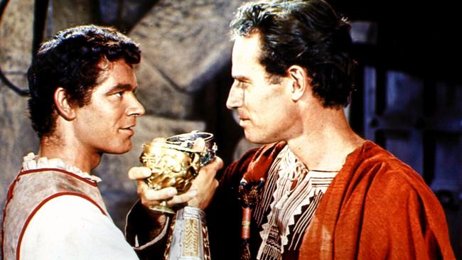 Stephen Boyd and Charlton Heston in Ben-Hur.