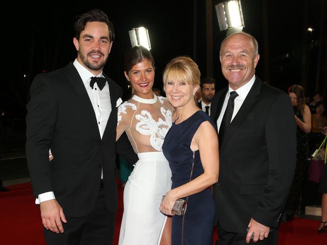 Aidan Guerra and Belinda Bartholomew with Jacqui and Wally Lewis.