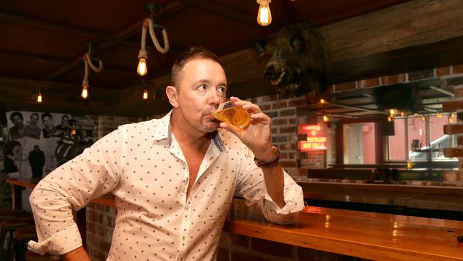 Craig Duffy at Tipsy Pig bar in Surfers Paradise. Photo: Tertius Pickard.