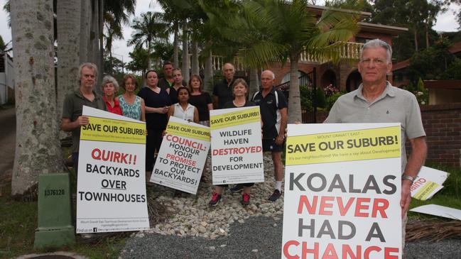 Mt Gravatt East residents are rallying to stop a proposed townhouse development. Photo: Kristy Muir 