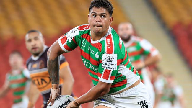 Rabbitohs recruit Latrell Mitchell could face his old club the Roosters when the NRL returns. Picture: Adam Head