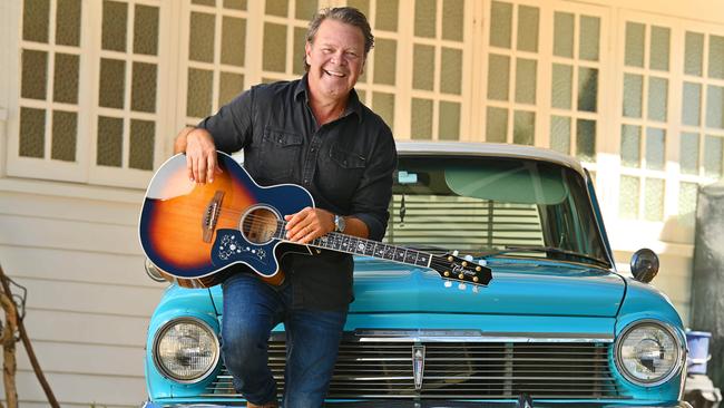 Country singer-songwriter Troy Cassar-Daley at home in Brisbane earlier this year. Picture: Lyndon Mechielsen