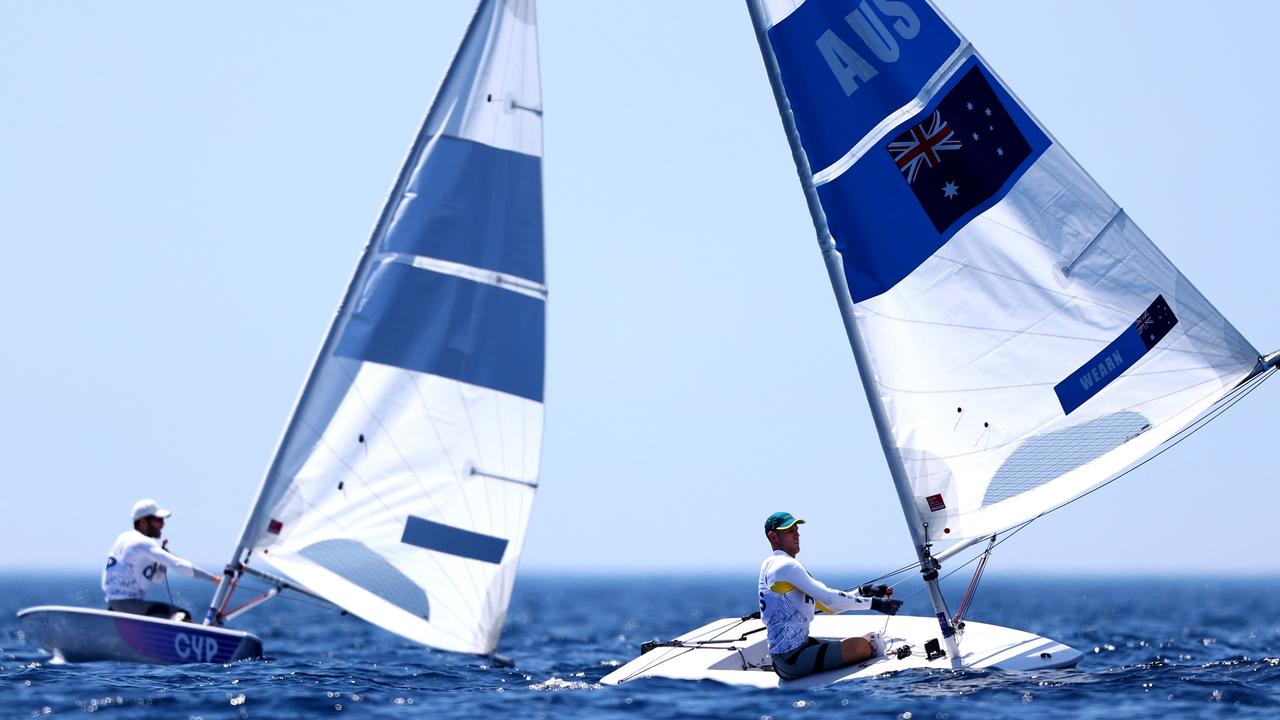 Matt Wearn training in Marseille ahead of his regatta.                        