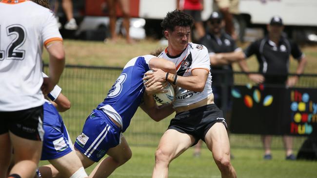 Kurtis Dupond in action for the Macarthur Wests Tigers against the North Coast Bulldogs during round two of the Laurie Daley Cup at Kirkham Oval, Camden, 10 February 2024. Picture: Warren Gannon Photography