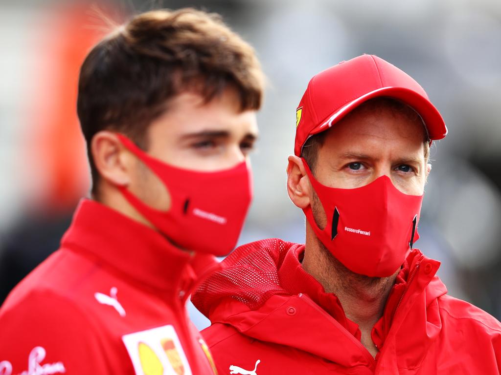 Charles Leclerc and Sebastian Vettel need more speed. (Photo by Mark Thompson/Getty Images)