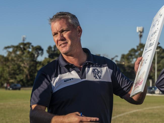 MPNFL Division 1 football: Frankston YCW v Rosebud. Rosebud coach. Picture: Valeriu Campan