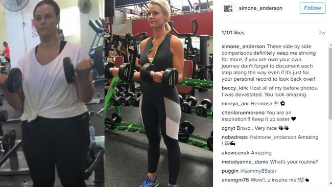 Exercise played a big part in her transformation.