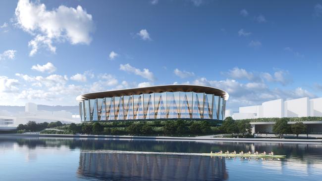 The state government wants to build a $662m entertainment arena beside the River Torrens. Picture: Supplied