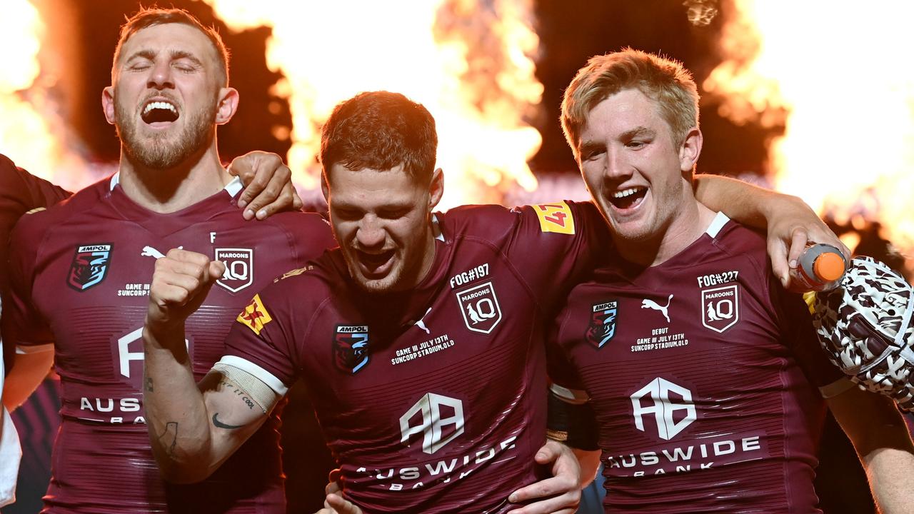 Tom Dearden made his Origin debut in the Game III decider and remained as cool as a cucumber despite being under a lot of pressure and will remain a Maroon for years to come. Picture: Getty Images.