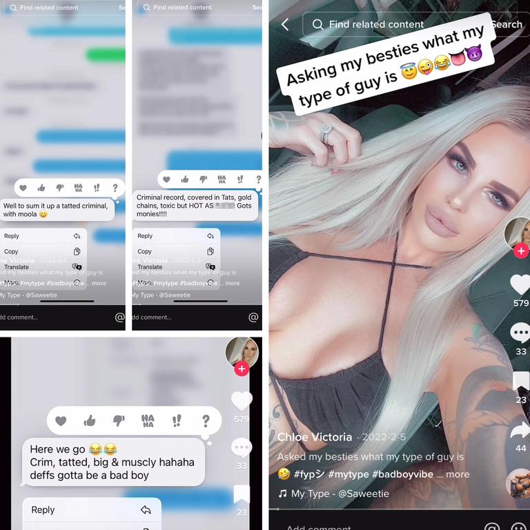 Smith posted on TikTok showing screenshots of messages describing her type of guy.