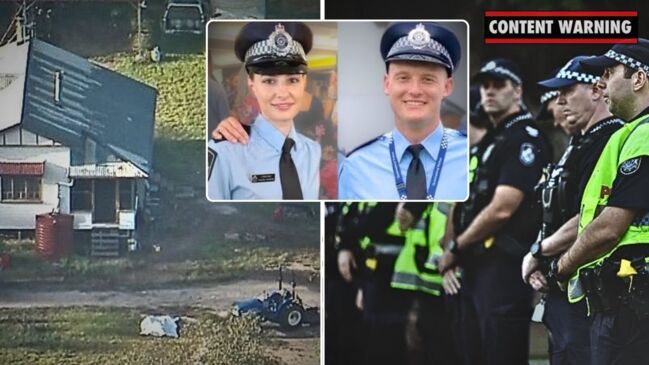 Aussie police officer uses trees as cover during terrifying shootout