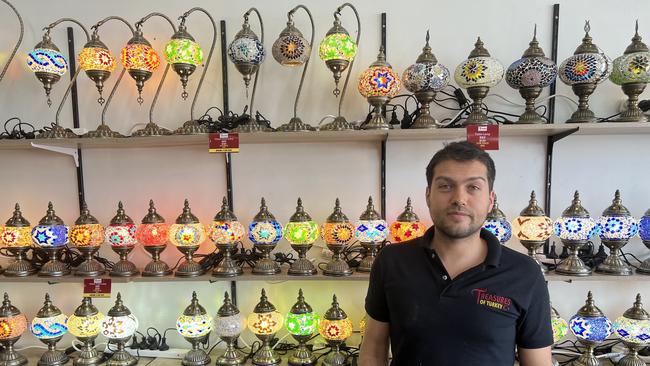 Cenek Sevinc lost his job working as a data researcher at Western Sydney University, where he inherited his father's business of 40 years, endeavouring to implement more of the Turkish culture and experience into the store. Picture: David Bonaddio