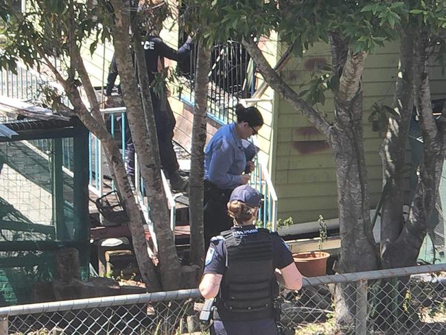 Emergency services attend a fire at an abandoned home at 1 Margaret St in Gladstone on Wednesday, September 25.