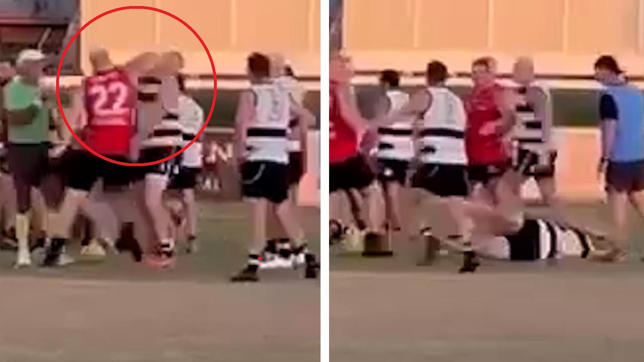 Former Collingwood player Jason Cloke hit in ugly local footy scenes, police investigating