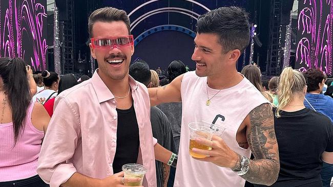 Jesse Baird and Luke Davies were last seen attending a mardi gras party at the Beresford Hotel in Surry Hills on Sunday, February 18 in Sydney. Picture Instagram