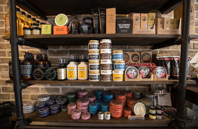 Products Luke Benicky uses at his store. Picture: Julian Andrews