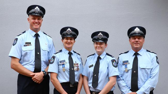 Officers Scott Hill, Catherine Nielsen, Brittany Poulton, and Stephen Barlow. Picture: Liam Kidston.