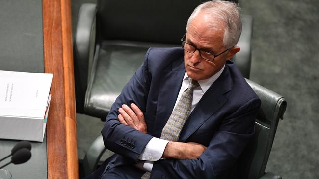 Malcolm Turnbull in question time yesterday. Picture: AAP