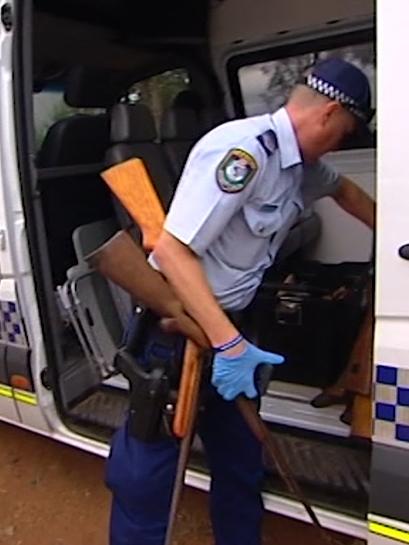 seizing multiple firearms. Pictures: Seven News