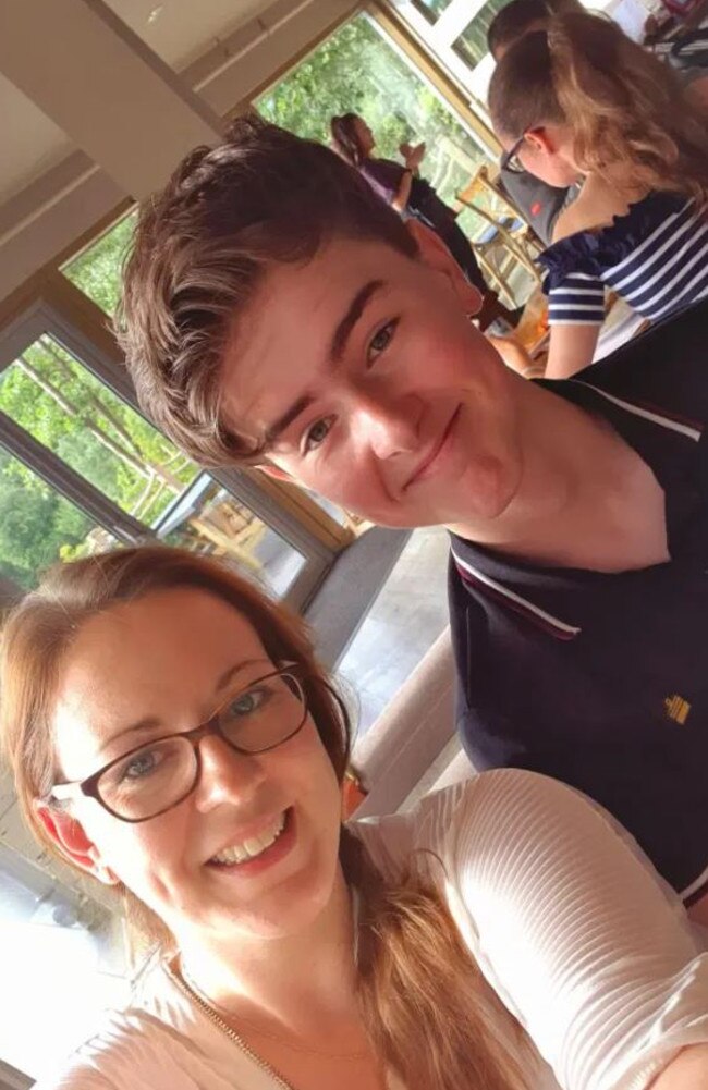 Ms Carr at Center Parcs with her son. Picture: Jennifer Carr