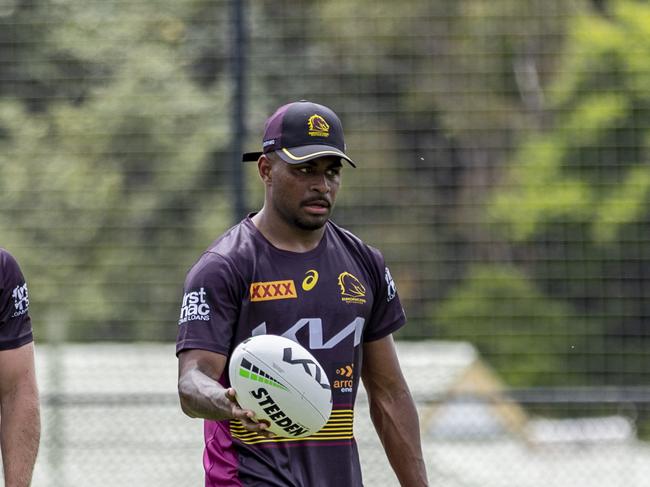 Ezra Mam at Broncos training. Picture: Supplied