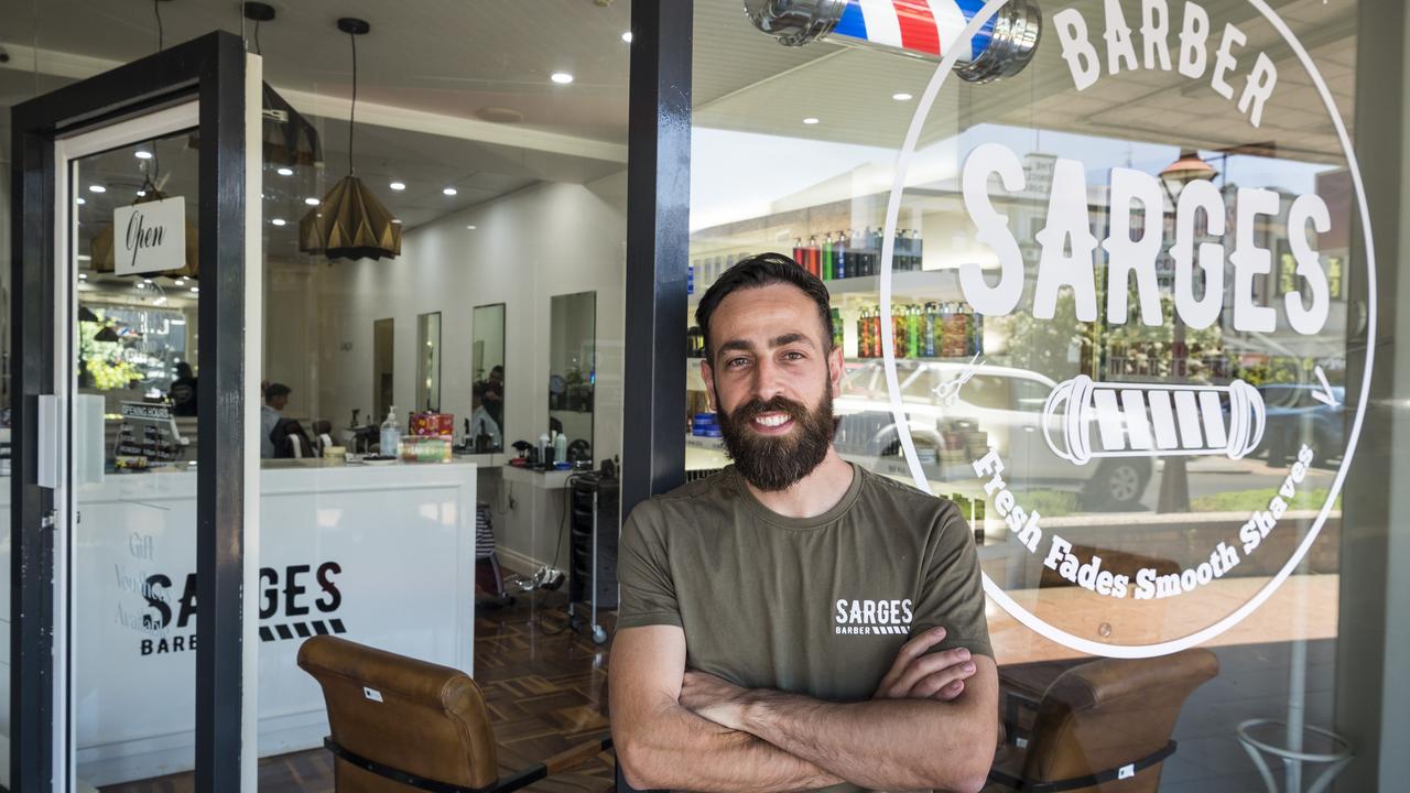 Sarge Tirabzon opens Sarge’s Barber Shop during Toowoomba coronavirus ...