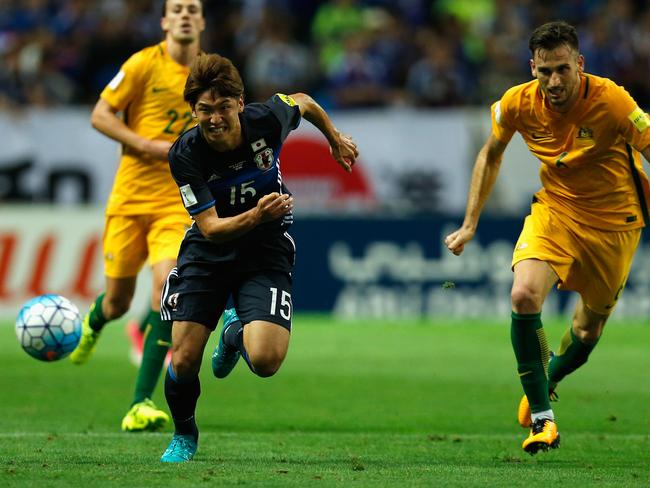 Yuya Osako kept the Socceroos defence on their toes the whole game.