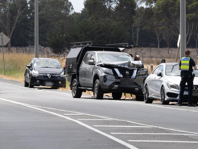 02-01-2025 Multiple car crash on Mount Duneed road.