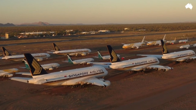 Plane Graveyard: billions of dollars worth of international aircraft being mothballed in Alice Springs