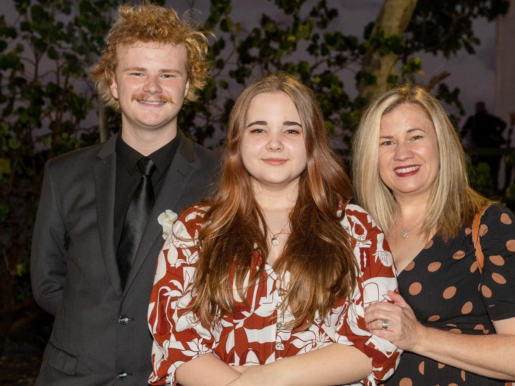 Oskar Davey, Chloe Davey and Elke Davey at Mackay Northern Beaches State High School Saturday 7 October 2023 Picture:Michaela Harlow