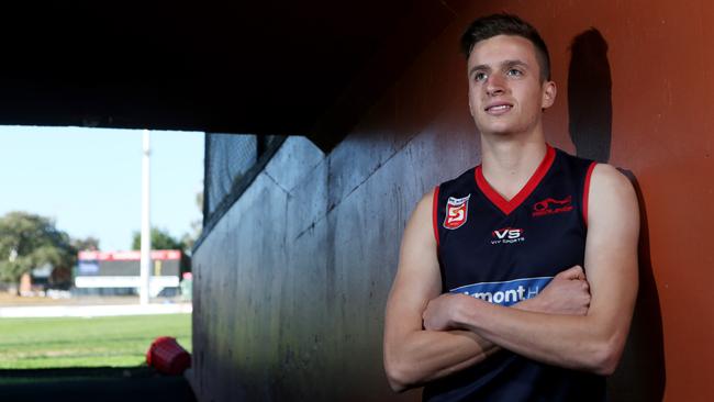 Fantasia in his Norwood gear ahead of the 2013 AFL draft. Picture: Simon Cross