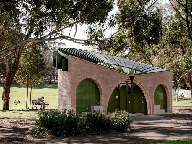 What could have been. An artist's impression of the toilets that were set to be built at Camperdown Memorial Rest Park. Picture: Carter Williamson Architects