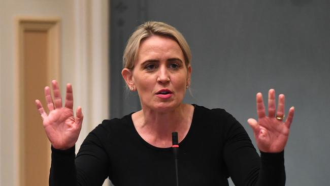 Former Queensland Tourism Minister Kate Jones speaks during Question Time at Parliament House in Brisbane. Photo: NCA NewsWire / Dan Peled