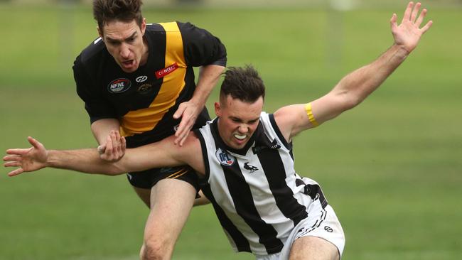 Lachlan O'Brien in action for Montmorency. Picture: Stuart Milligan