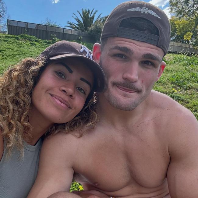 An ‘impressive’ couple ... Nathan Cleary and Mary Fowler. Picture: Instagram @_nathancleary