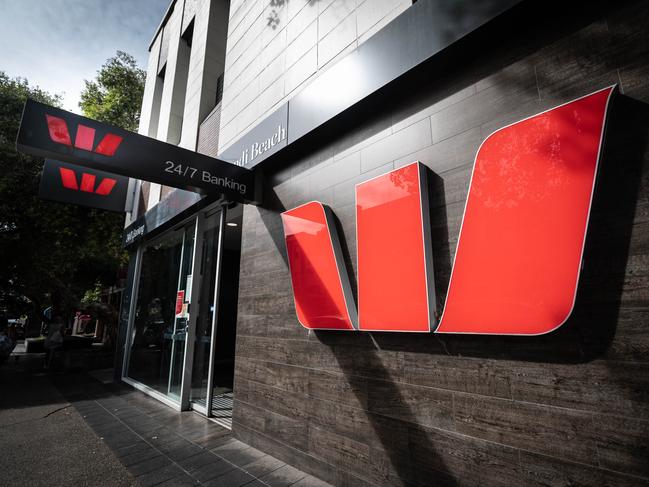 SYDNEY, AUSTRALIA - NewsWire Photos November 29, 2020: A general view of Westpac signage at a branch in Bondi Beach, Sydney. Picture: NCA NewsWire / James Gourley