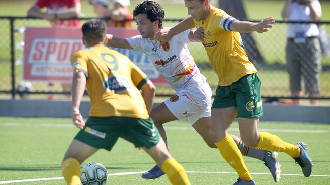 MetroStars teenager Luis Benedetti scored a stunning opener against Cumberland United on his maiden first-team start. Picture: AAP Image/Dean Martin