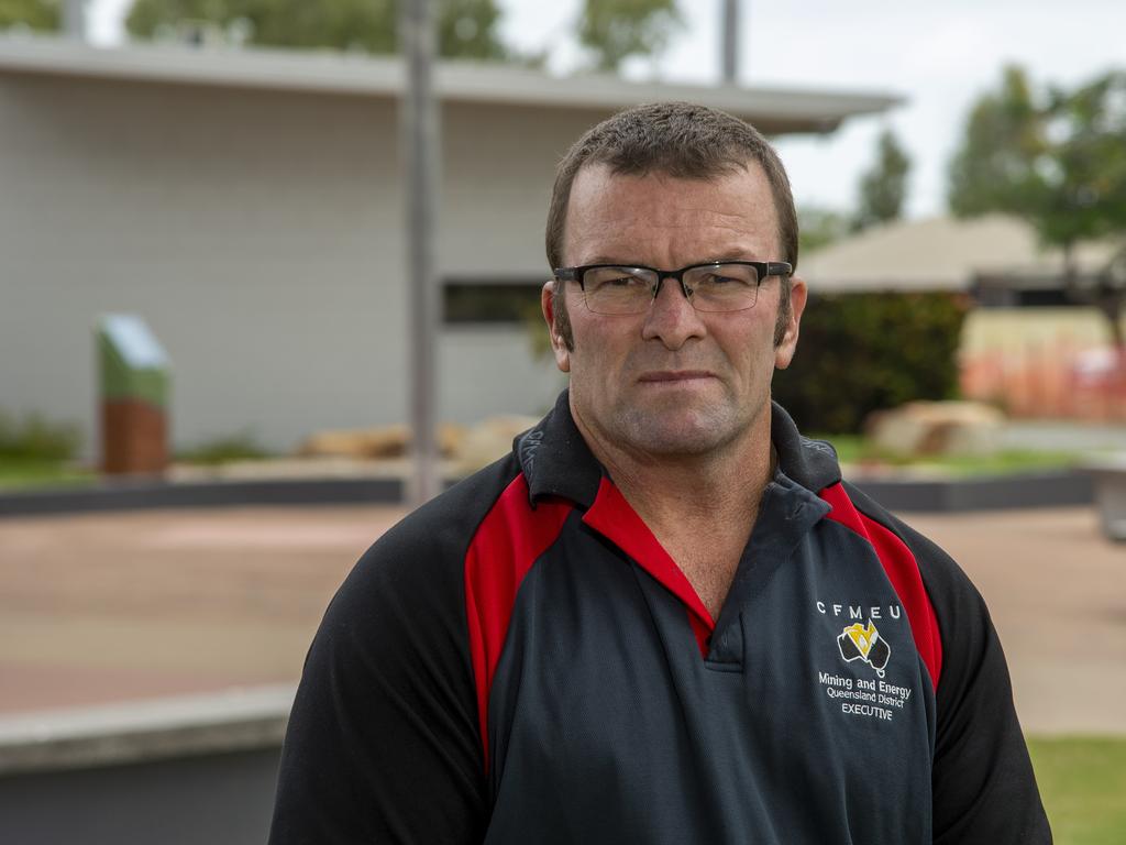 CFMEU Mining and Energy Queensland District President Stephen Smyth. Picture Daryl Wright