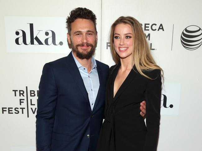 James Franco and Amber Heard at the premiere of The Adderall Diaries. Picture: Getty Images