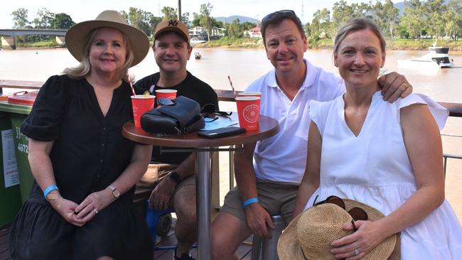 Linda and Kevin Meyer, Geoff Morris and Monica Lachs at the Capricorn Food and Wine Festivalâ€™s Big Beer Festival, Rockhampton Riverside Precinct, March 19, 2022.