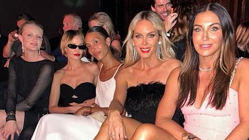 (L-R) Candice Lake, Lara Worthington, TyLynn Nguyen, Rebecca Vallance and Camille Thioulouse at the Breitling event in NY