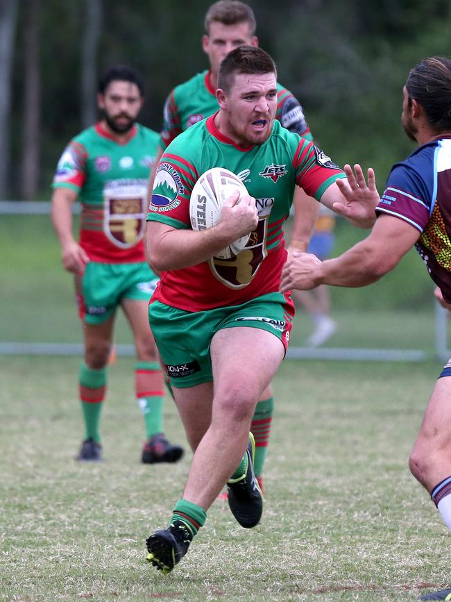 Round 9 Rugby League Gold Coast match between Ormeau Shearers and Bilambil Jets at Ormeau rugby league club. Jets Player No8 Mitch Spackman. Pic Mike Batterham