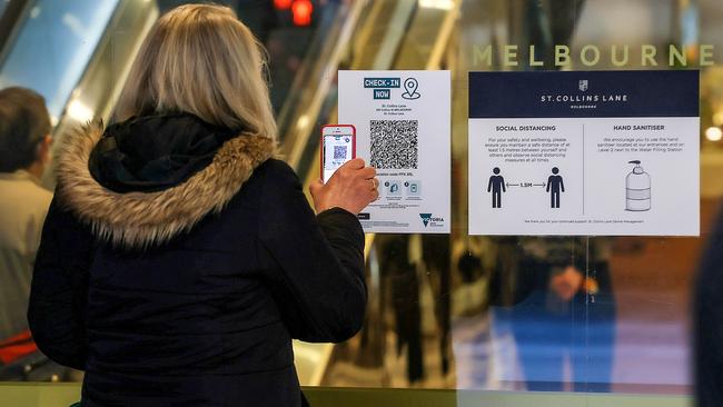 A secret Supreme Court ruling confirmed personal information shared with contact tracers or through QR codes does not have “absolute protection”. Picture: Ian Currie