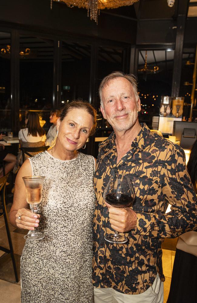 Bronwyn and Emile Young celebrate New Year's Eve at George Banks, Tuesday, December 31, 2024. Picture: Kevin Farmer