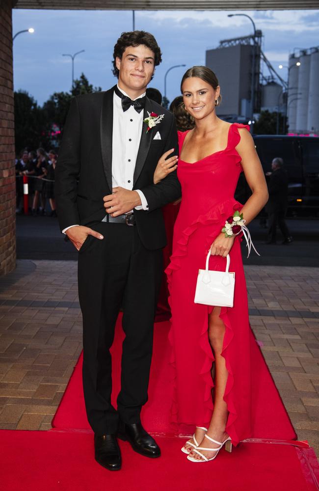 Clancy McCosker and Emerson Hamblin at Toowoomba Grammar School formal at Rumours International, Wednesday, November 15, 2023. Picture: Kevin Farmer