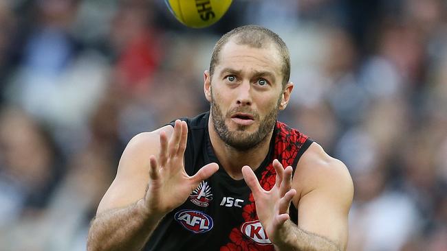 Tom Bellchambers is the best intercept marking ruckman. Picture: Michael Klein