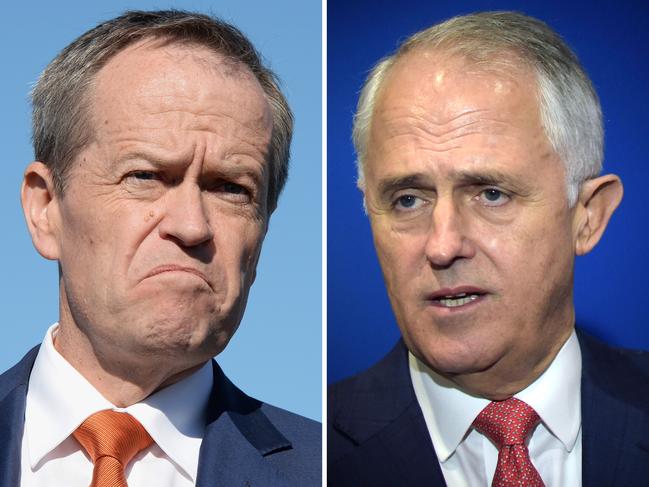 Australian Leader of the Opposition Bill Shorten at a press conference at Port Botany in Sydney and Australian Prime Minister Malcolm Turnbull at a press conference at Hurstville in Sydney's south, Wednesday, June 29, 2016. (AAP Image/Mick Tsikas, Lukas Coch) NO ARCHIVING