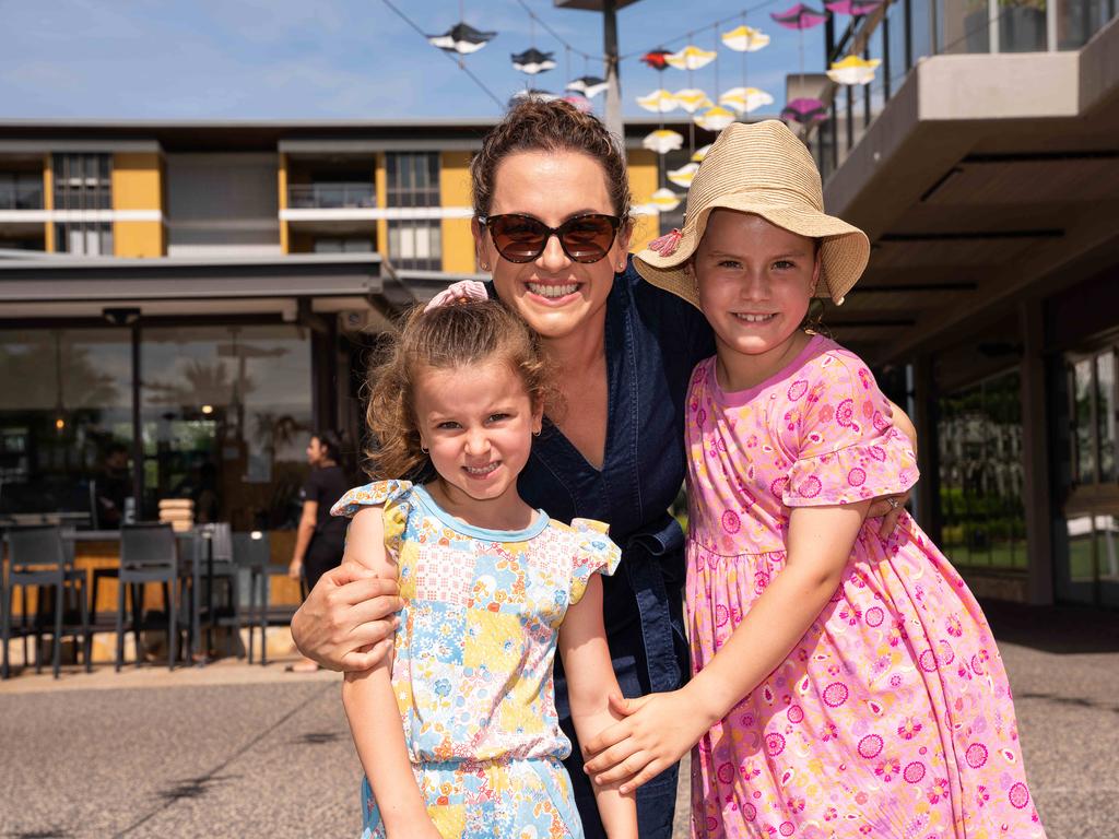 Lia Finocchiaro, Isla Burke and Addison Bradley. Picture: Pema Tamang Pakhrin