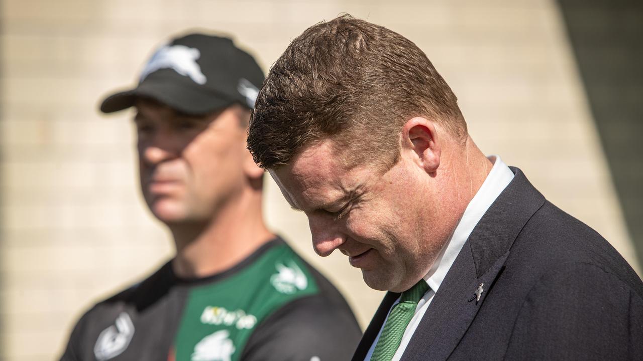 South Sydney coach Jason Demetriou has previously been supported by CEO Blake Solly. Picture: Julian Andrews