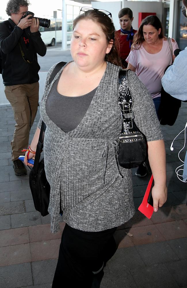 Cassie’s sister Khala exits Sydney International yesterday. Picture: John Grainger